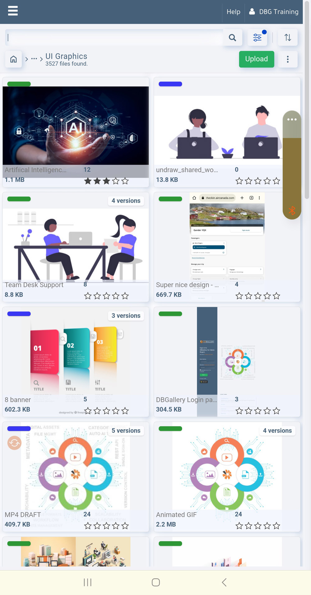 Mobile DBGallery Screenshot